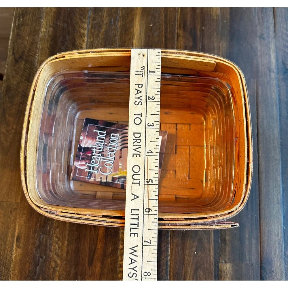 Longaberger Heartland Collection Rectangular Basket w/ Liner 1996 USA Handwoven